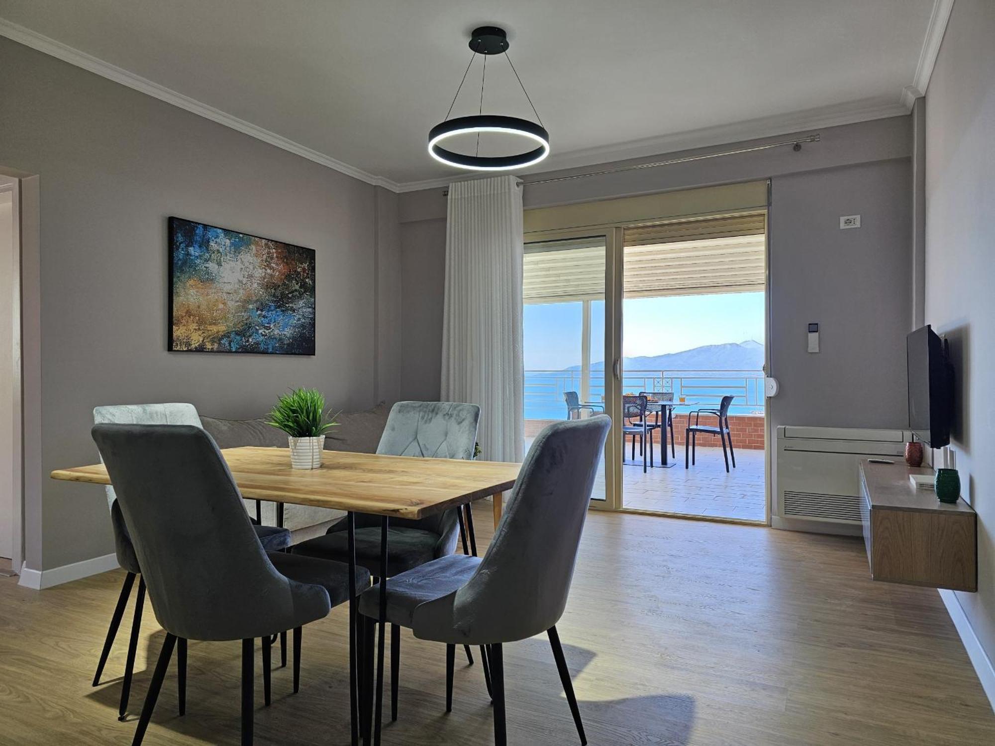 Deep Blue Rooftop - 111 Sarande Bagian luar foto